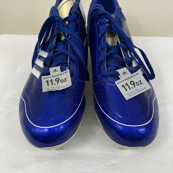NEW Adidas Adizero Diamond King Blue Metal Baseball Cleats Mens Size 13 G24749 - Picture 4 of 8